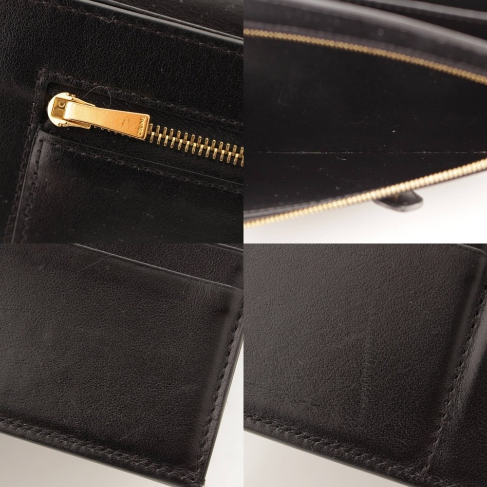 Celine Black Long Strap Function Bifold Multi Lar… - image 8